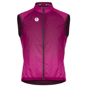 Chaleco cortaviento de ciclismo Deep Pink